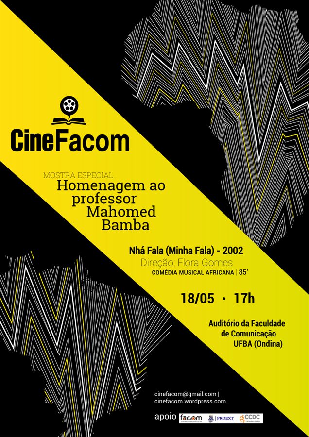 Cartaz da homenagem do CineFacom a Mahomed Bamba